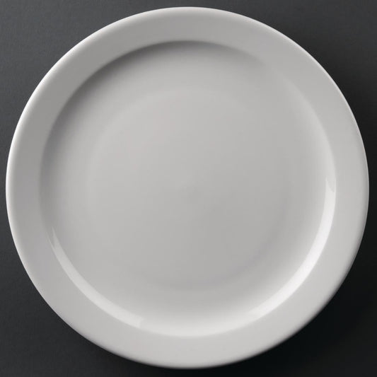 EDLP Olympia Athena Narrow Rimmed Plate - 255mm 10" (12 Pack) (255(Ø)mm. Pack quantity: 12) • PAS-CF364