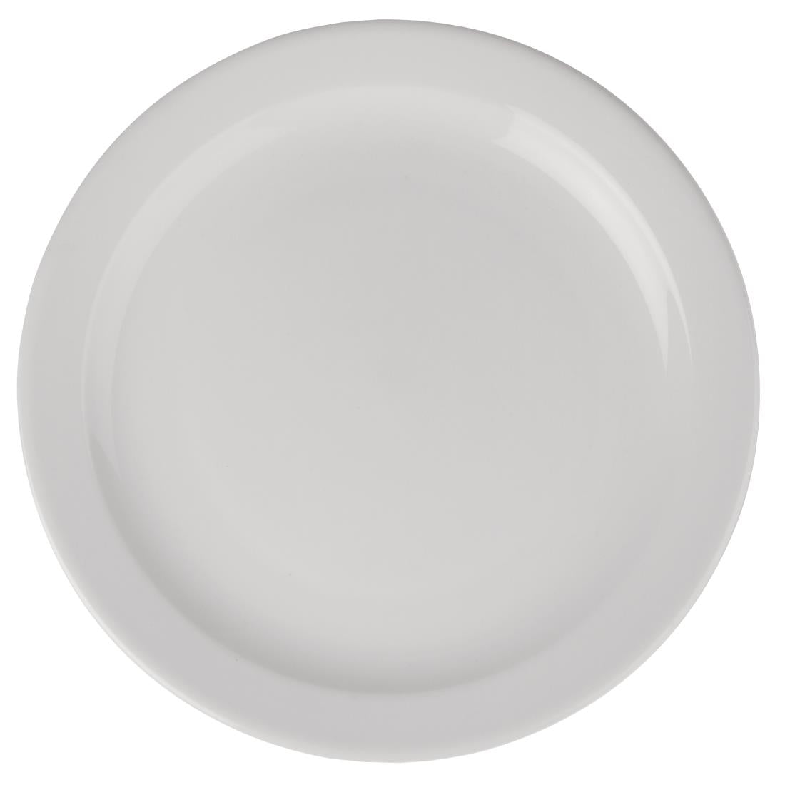 EDLP Olympia Athena Narrow Rimmed Plate - 255mm 10" (12 Pack) (255(Ø)mm. Pack quantity: 12) • PAS-CF364