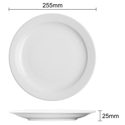 EDLP Olympia Athena Narrow Rimmed Plate - 255mm 10" (12 Pack) (255(Ø)mm. Pack quantity: 12) • PAS-CF364