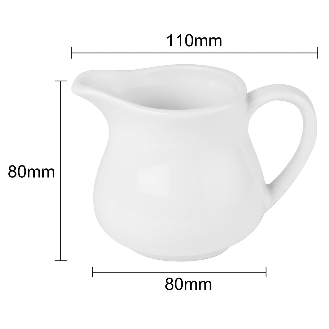 EDLP Olympia Athena Milk Jug - 170ml 5.74fl oz (4 Pack) (Capacity: 170ml. Pack quantity: 4) • PAS-CF370
