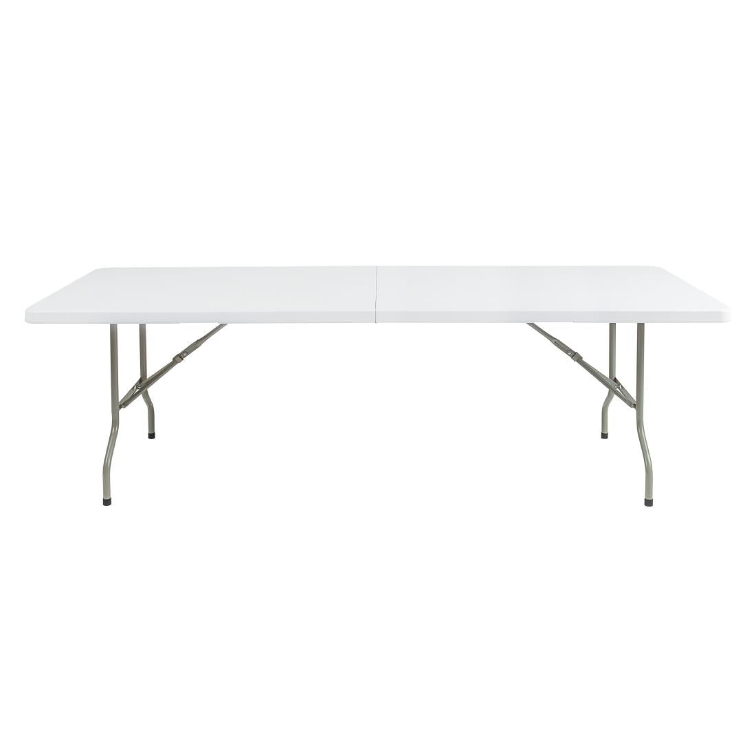 Bolero Centre Folding Table 8ft White • PAS-CF375