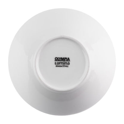 Olympia Lumina Oval Sloping Bowls White 148mm (6 Pack) (Pack of 6) • PAS-CF383