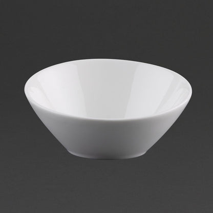Olympia Lumina Oval Sloping Bowls White 148mm (6 Pack) (Pack of 6) • PAS-CF383