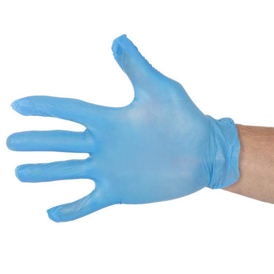 Hygiplas Powder-Free Vinyl Gloves Blue Medium (100 Pack) • PAS-CF403-M