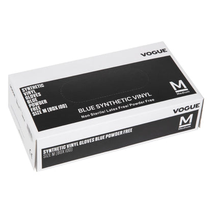Hygiplas Powder-Free Vinyl Gloves Blue Medium (100 Pack) • PAS-CF403-M