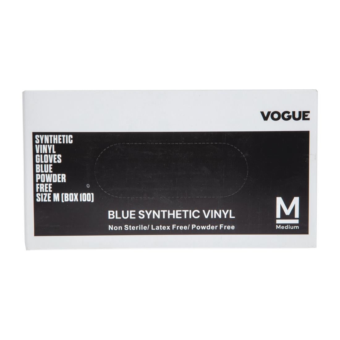 Vogue Powder Free Blue Vinyl Gloves (Sizes: S-XL. Pack Quantity 100) • PAS-P_CF403