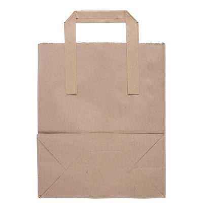 Fiesta Compostable Recycled Brown Paper Carrier Bags Medium (250 Pack) (Pack of 250) • PAS-CF591