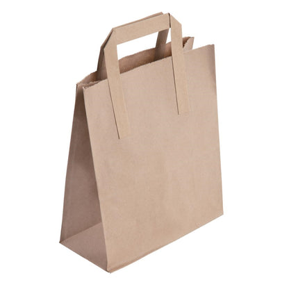 Fiesta Compostable Recycled Brown Paper Carrier Bags Medium (250 Pack) (Pack of 250) • PAS-CF591