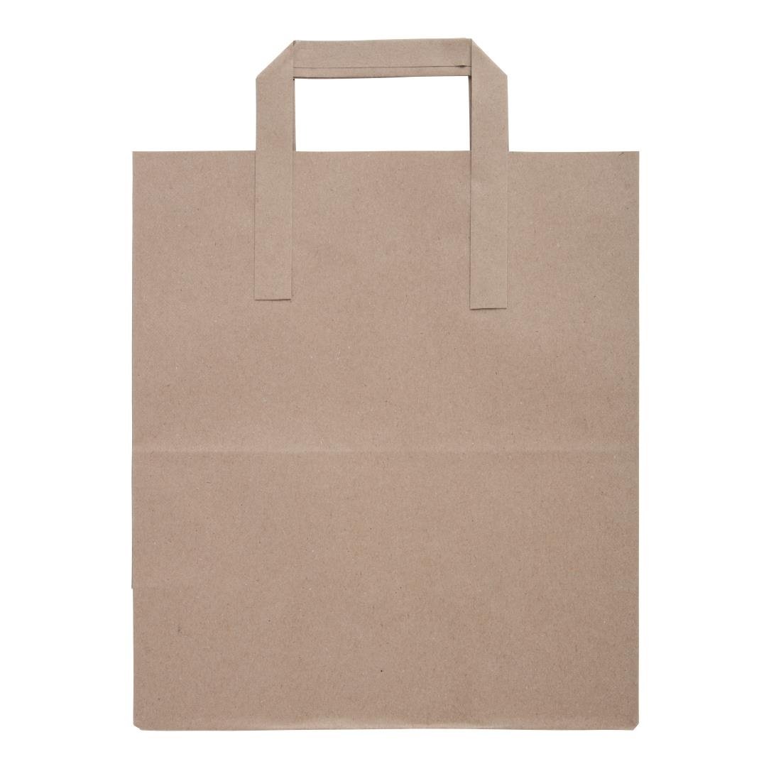 Fiesta Compostable Recycled Brown Paper Carrier Bags Large (Pack of 250) • PAS-CF592