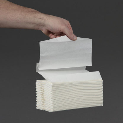 Jantex C Fold White Hand Towels (2 ply. 153 sheets per sleeve. 15 sleeves per pack) • PAS-CF796
