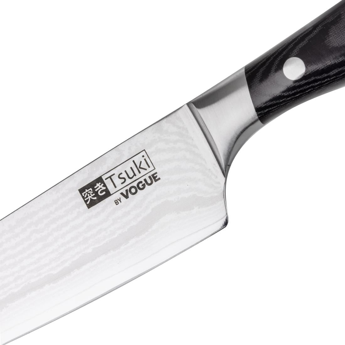 Vogue Tsuki Series 7 Santoku Knife Black 175mm • PAS-CF844