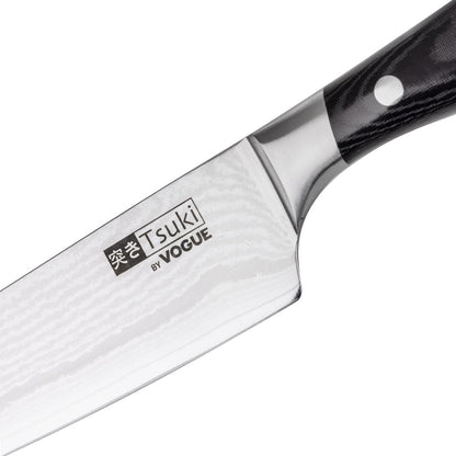 Vogue Tsuki Series 7 Santoku Knife Black 175mm • PAS-CF844