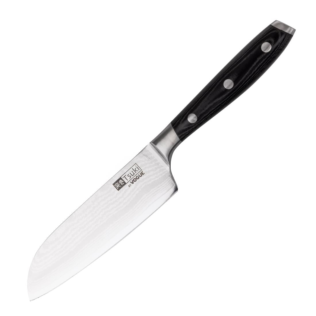 Vogue Tsuki Series 7 Santoku Knife Black 14.3cm • PAS-CF845