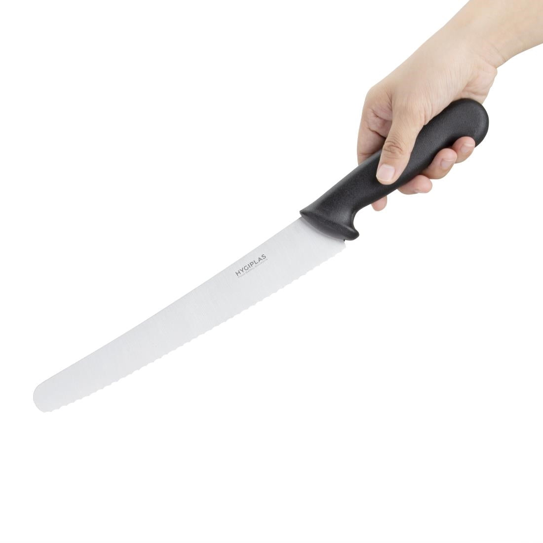 Hygiplas Serrated Pastry Knife Black 255mm • PAS-CF895
