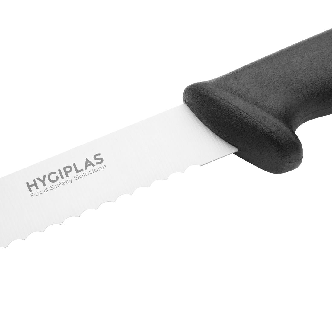 Hygiplas Serrated Pastry Knife Black 255mm • PAS-CF895