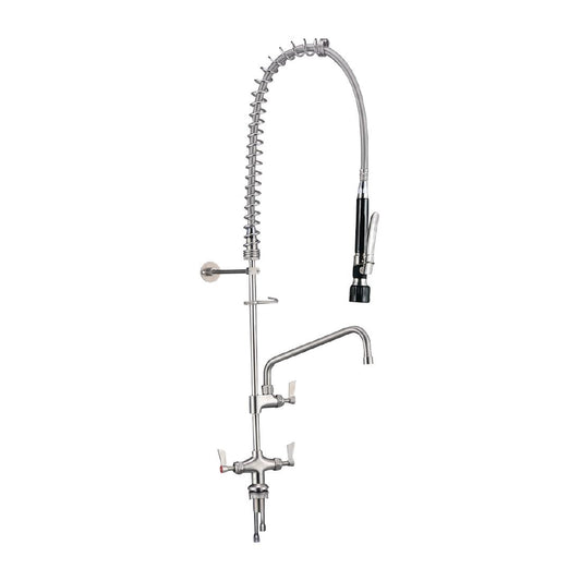 3monkeez Hob Mounted Pre-Rinse Tap with 305mm Pot Filler Black (Dimensions: 970(H) x 319(W)mm / 37x13" | Output: 3.5Ltr/m) • PAS-CG165