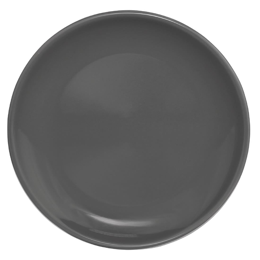 Olympia Cafe Coupe Plate Charcoal - 205mm 8" (Box 12) • PAS-CG354