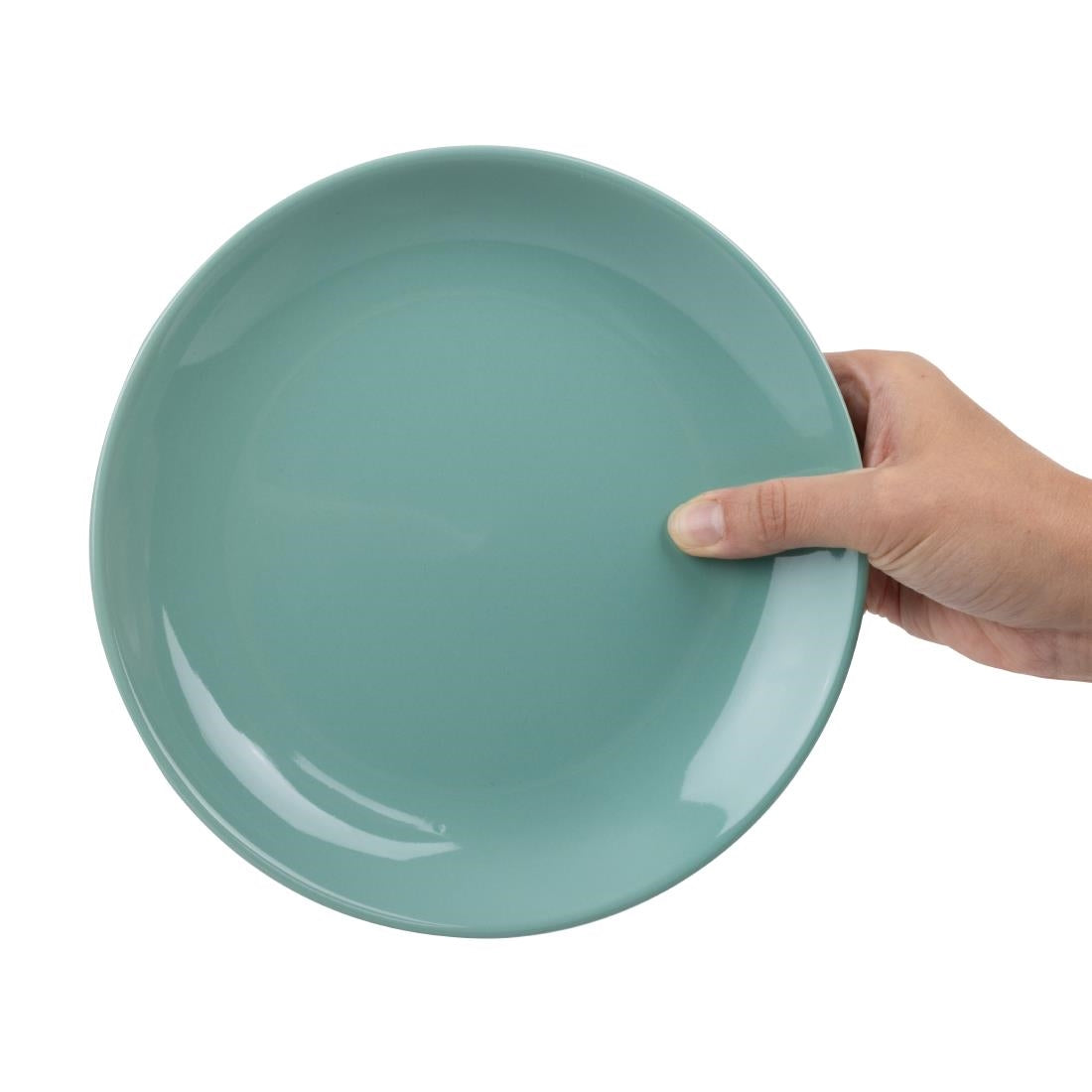 Olympia Cafe Coupe Plate Aqua - 205mm (12 Pack) (Pack of 12) • PAS-CG355