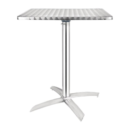 Bolero Square Flip-Top Table Stainless Steel 600mm • PAS-CG838