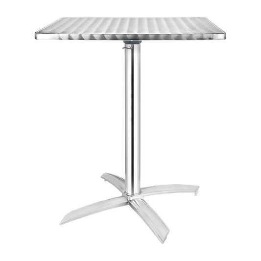 Bolero Square Flip-Top Table Stainless Steel 600mm • PAS-CG838
