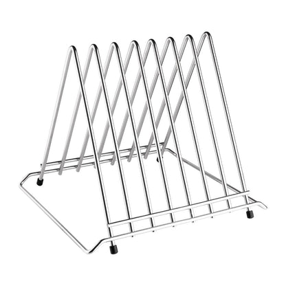 Hygiplas Stainless Steel Heavy Duty Chopping Board Rack - 7 Slots • PAS-CH052