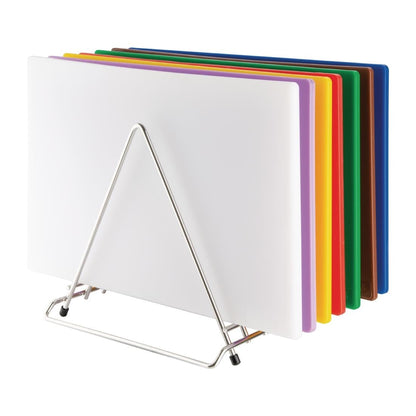 Hygiplas Stainless Steel Heavy Duty Chopping Board Rack - 7 Slots • PAS-CH052