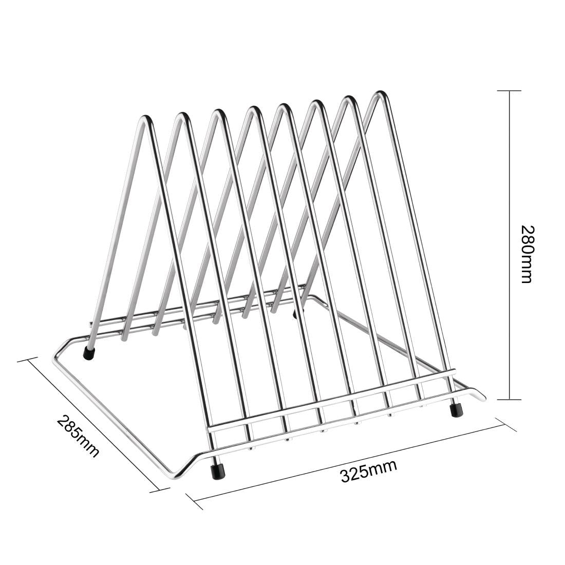 Hygiplas Stainless Steel Heavy Duty Chopping Board Rack - 7 Slots • PAS-CH052