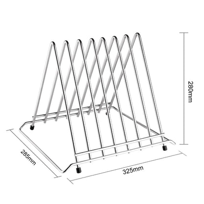 Hygiplas Stainless Steel Heavy Duty Chopping Board Rack - 7 Slots • PAS-CH052