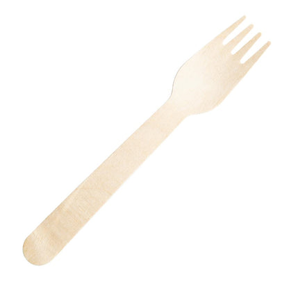 Fiesta Compostable Individually Wrapped Wooden Forks (500 Pack) (Compostable | Pack quantity: 500) • PAS-CH083
