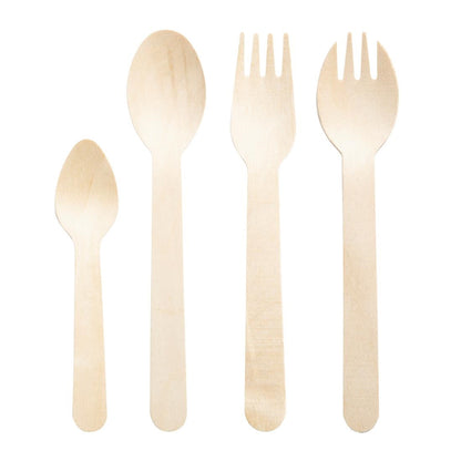 Fiesta Compostable Individually Wrapped Wooden Teaspoons (500 Pack) (Pack of 500) • PAS-CH085