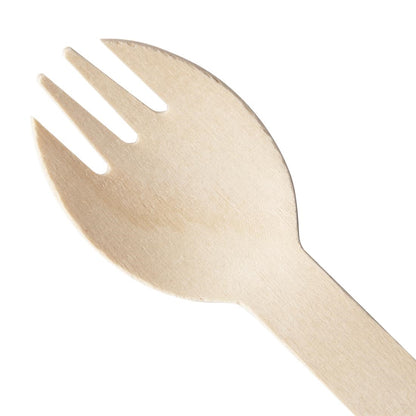 Fiesta Compostable Individually Wrapped Wooden Sporks (500 Pack) (Compostable. Pack quantity: 500) • PAS-CH086