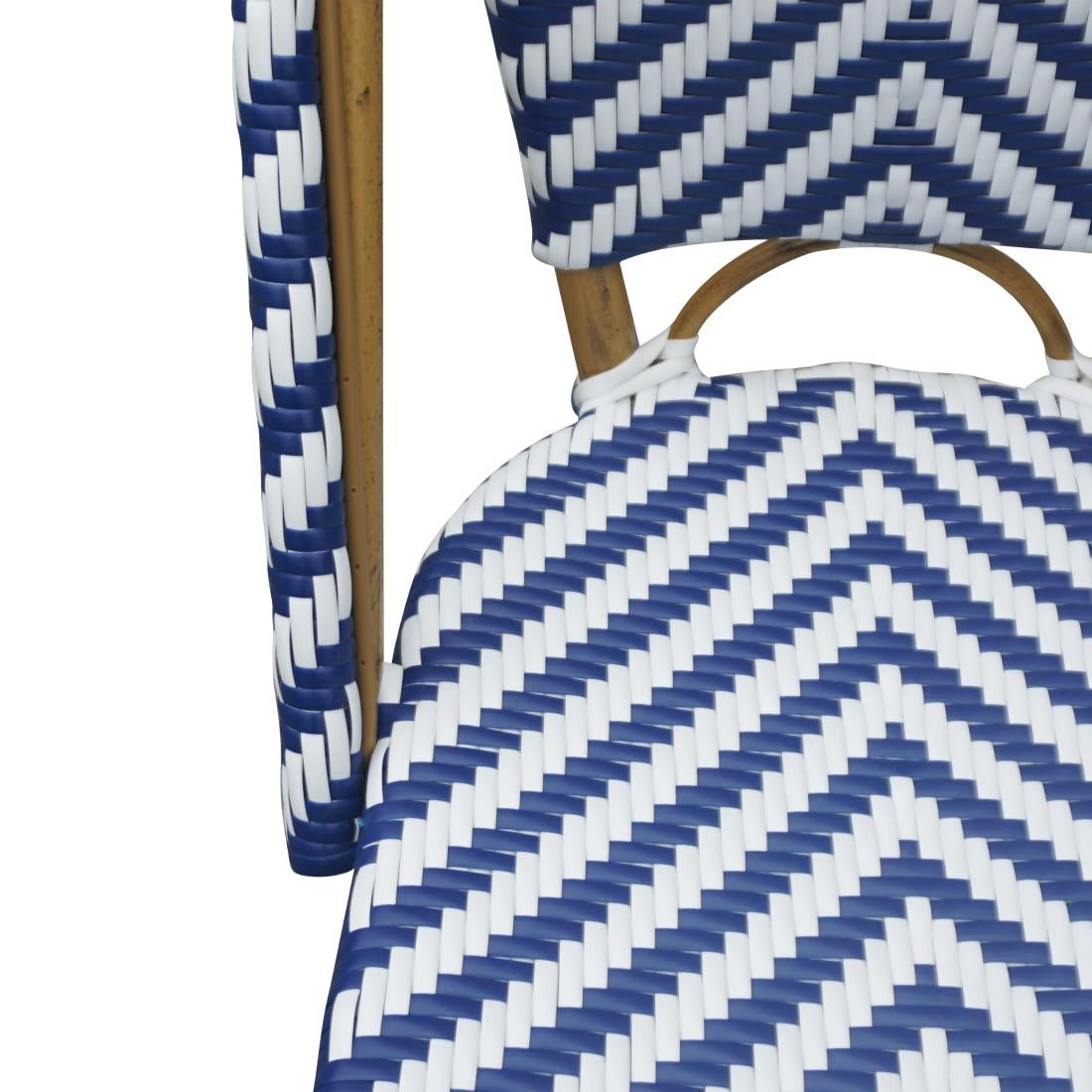 Bolero Parisian Style Rattan Side Chair Blue (2 Pack) (Pack of 2) • PAS-CH110