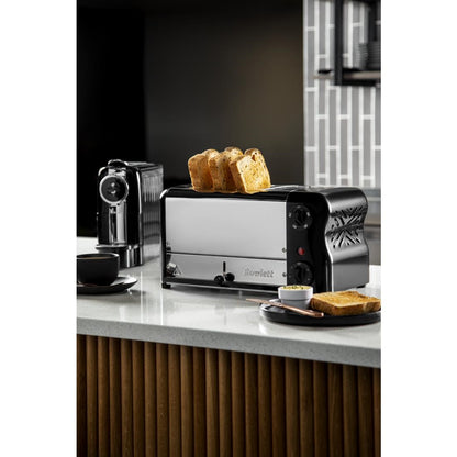 Rowlett Esprit 4 Slot Toaster Jet Black w/2x Additional Elements & Sandwich Cage • PAS-HW913-A