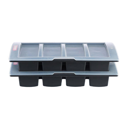 Araven Dark Grey Cutlery Tray with Lid • PAS-CH934