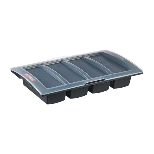 Araven Dark Grey Cutlery Tray with Lid • PAS-CH934