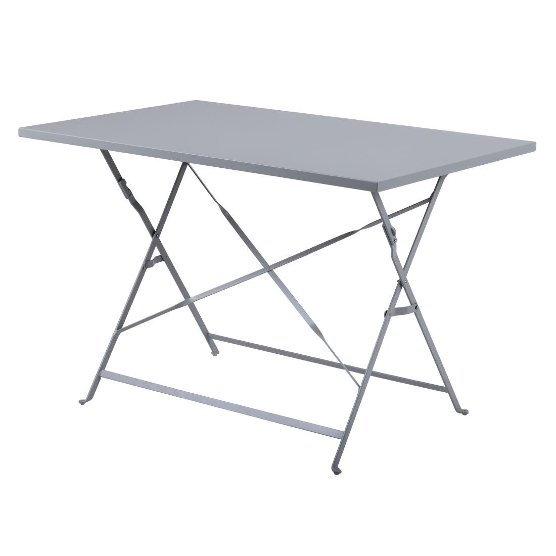 Bolero Pavement Style Folding Table Grey 1100mm x 700mm • PAS-CH969