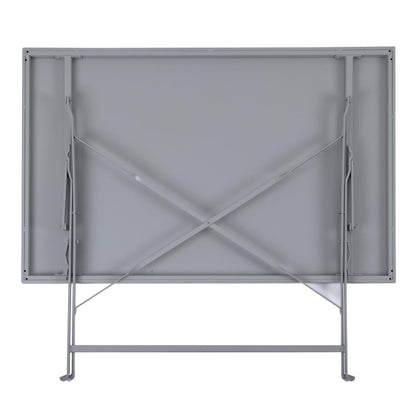 Bolero Pavement Style Folding Table Grey 1100mm x 700mm • PAS-CH969