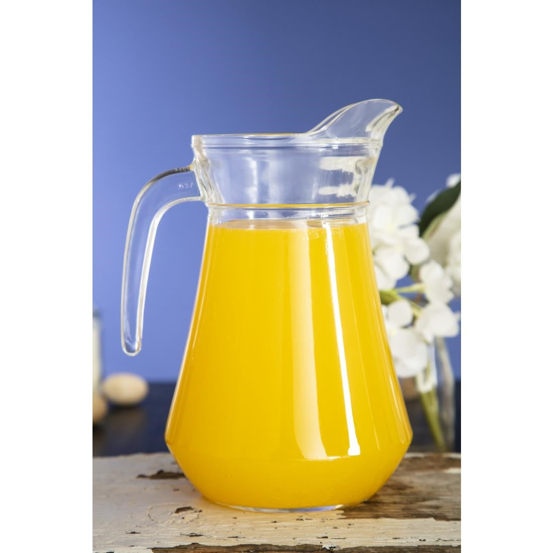 Arcoroc Glass Jug and Lid 1.3Ltr with Plastic Ice Stopper • PAS-CH988