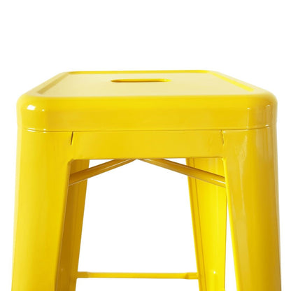 Bolero Bistro Metal High Bar Stool Yellow (4 Pack) • PAS-CH999