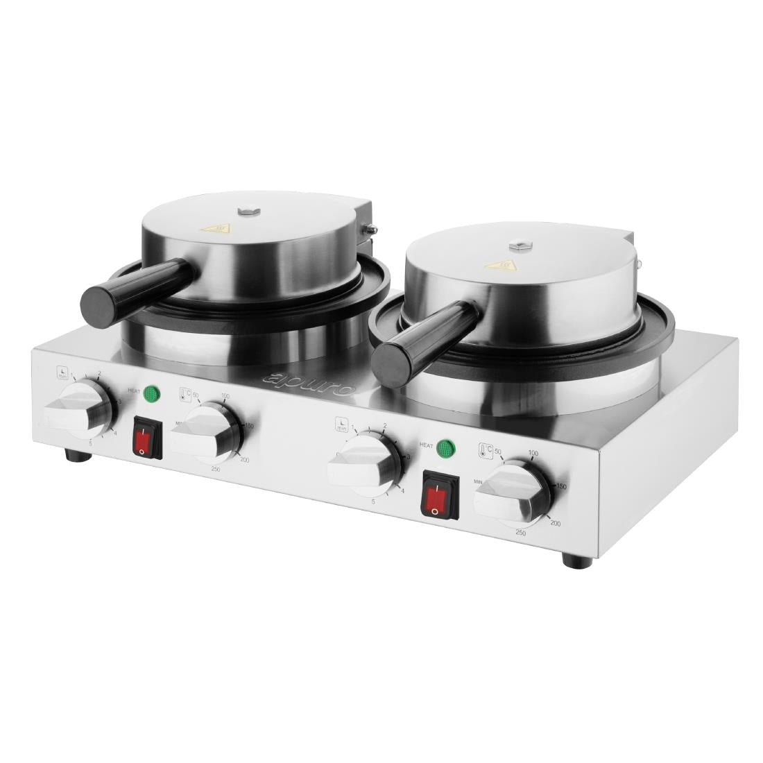 Apuro Double Round Belgian Waffle Maker • PAS-CJ533-A