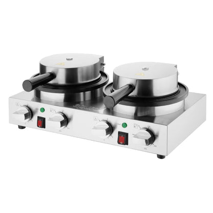 Apuro Double Round Belgian Waffle Maker • PAS-CJ533-A