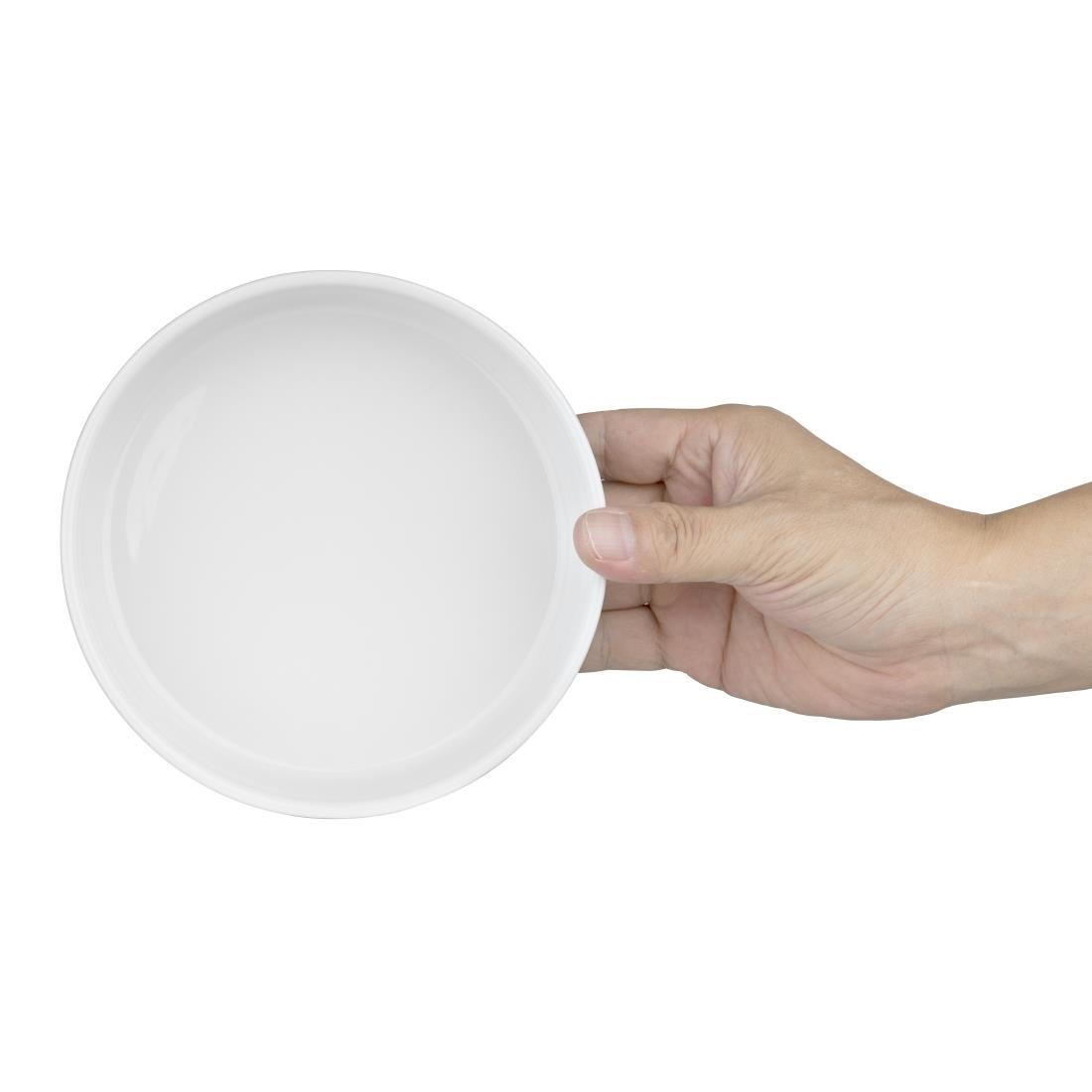 Olympia Whiteware Flat Walled Bowl - 152mm (6 Pack) (Pack of 6) • PAS-CK070