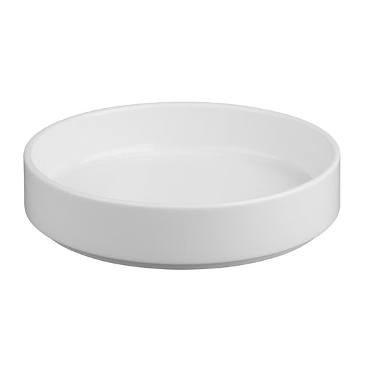 Olympia Whiteware Flat Walled Bowl - 215mm (4 Pack) (Pack of 4) • PAS-CK071