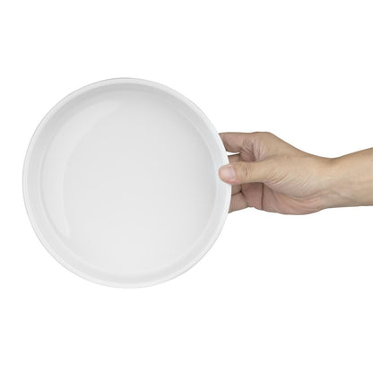 Olympia Whiteware Flat Walled Bowl - 215mm (4 Pack) (Pack of 4) • PAS-CK071