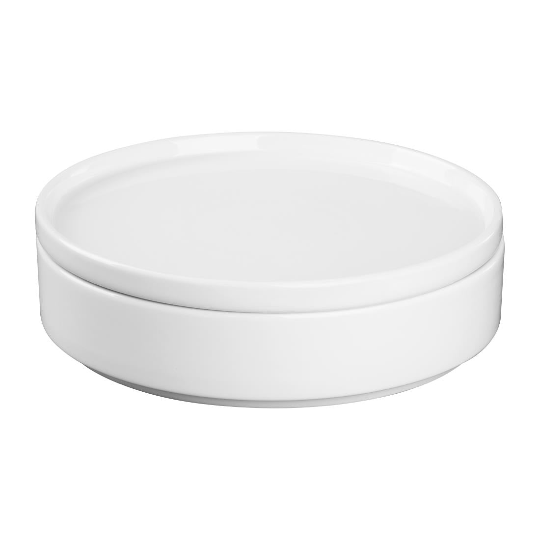 Olympia Whiteware Flat Walled Bowl - 215mm (4 Pack) (Pack of 4) • PAS-CK071