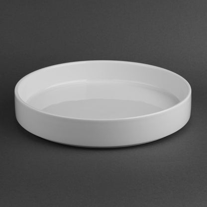 Olympia Whiteware Flat Walled Bowl - 270mm (4 Pack) (Pack of 4) • PAS-CK072