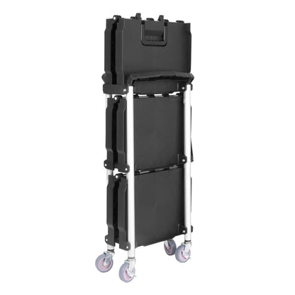Vogue 3 Tier PP Folding Trolley Black Small (835(H)x645(W)x405(D)mm) • PAS-CK113