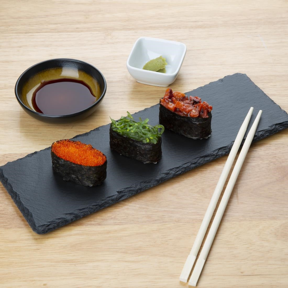 Olympia Natural Slate Rectangular Display Trays 300mm (4 Pack) (Pack of 4) • PAS-CK408