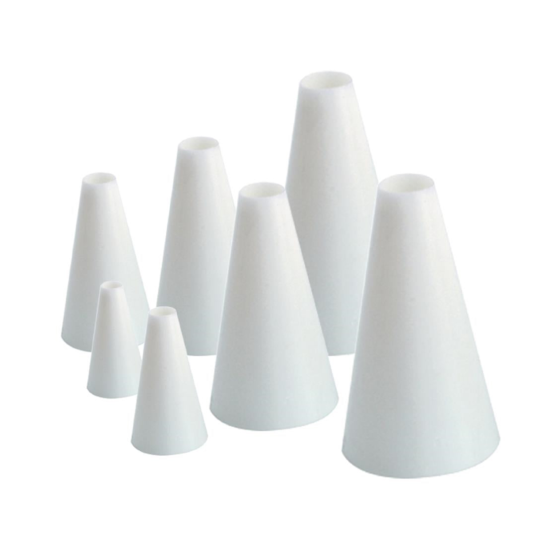 Chef Inox Thermo Tubes Piping Nozzles Decorating Set 7pc (Plain No 3-15) • PAS-CK425