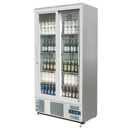 Polar G-Series Upright Back Bar Cooler With Double Sliding Doors 490Ltr • PAS-CK478-A